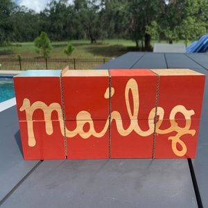 New Maileg Wooden 8 pc Store Display Block Set